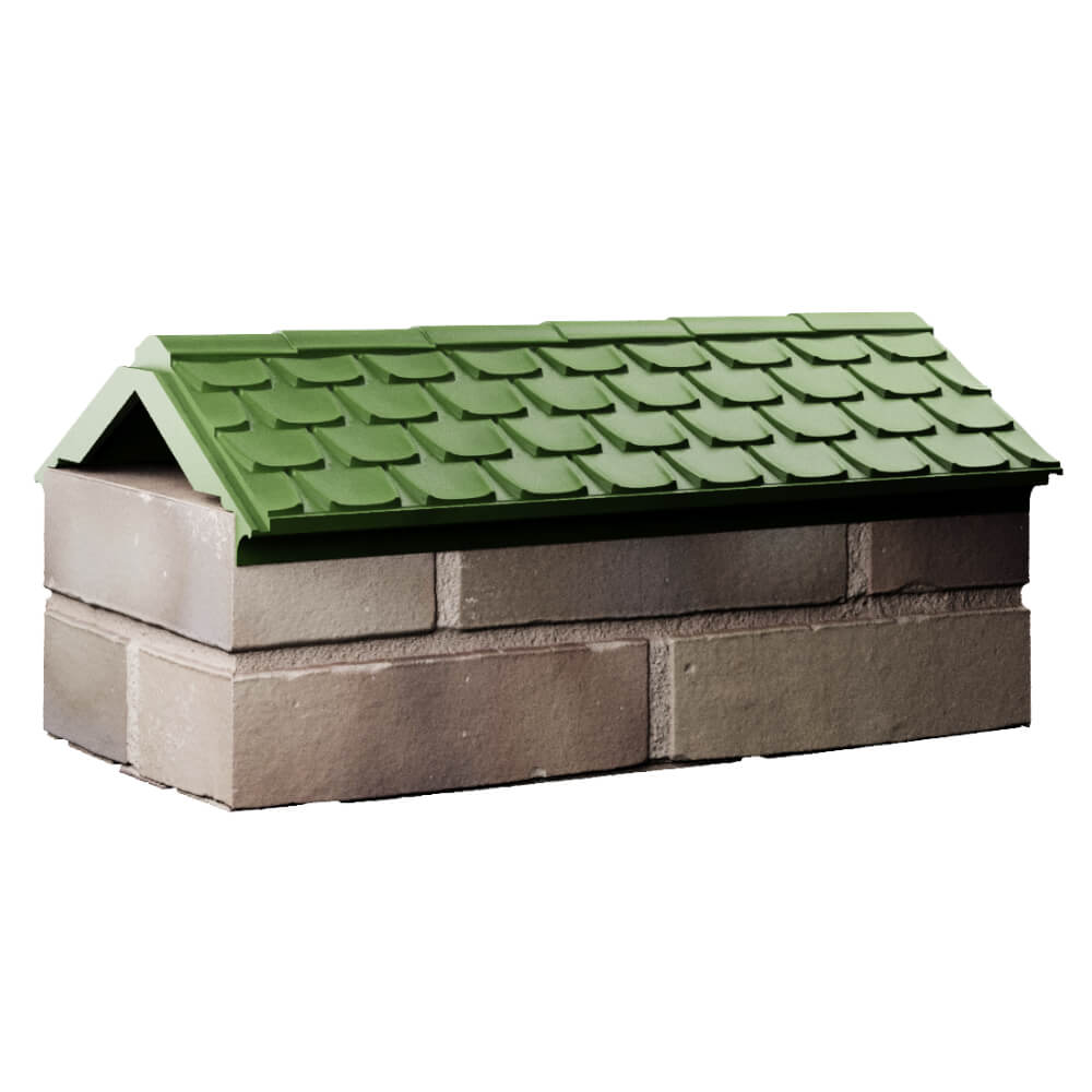 Парапет Zking Эльбрус Зеленый с посадкой на 1 кирпич (255мм) Сочи фото