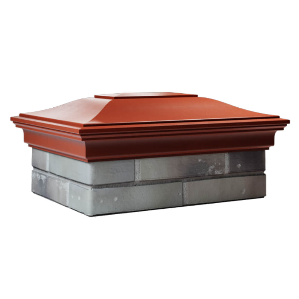 Колпак Zking Монблан Красный на столб 2х1.5 кирпича (515х385мм) в Сочи фото