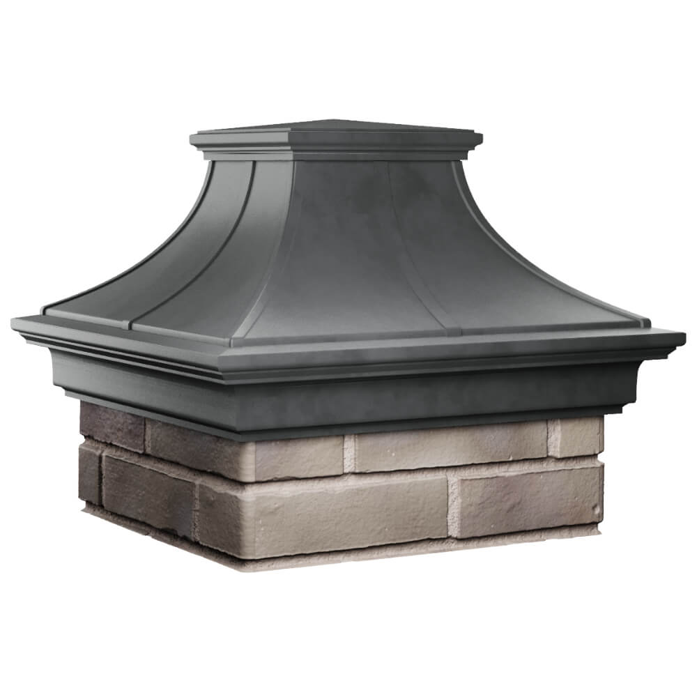 Колпак Zking Монблан Премиум Серый на столб 1.5х1.5 кирпича (385х385мм) в Сочи фото