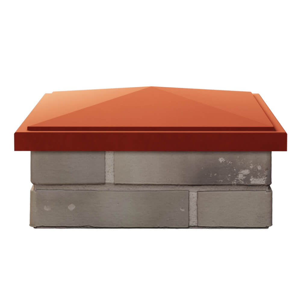 Колпак Zking БонаМоно Красный на столб 1.5х1.5 кирпича (385х385, 400х400мм) Сочи фото