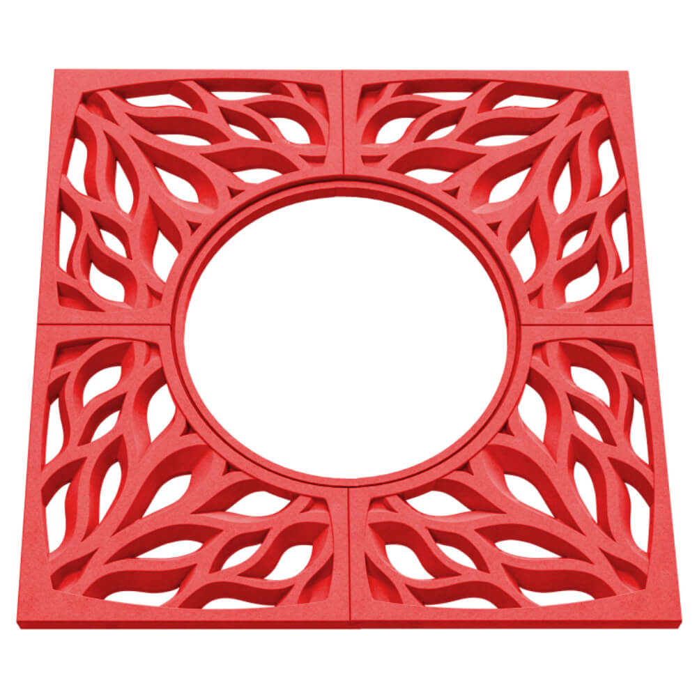 Приствольная решетка для дерева ZKING CRUST 1.2х1.2м Красная в Сочи фото