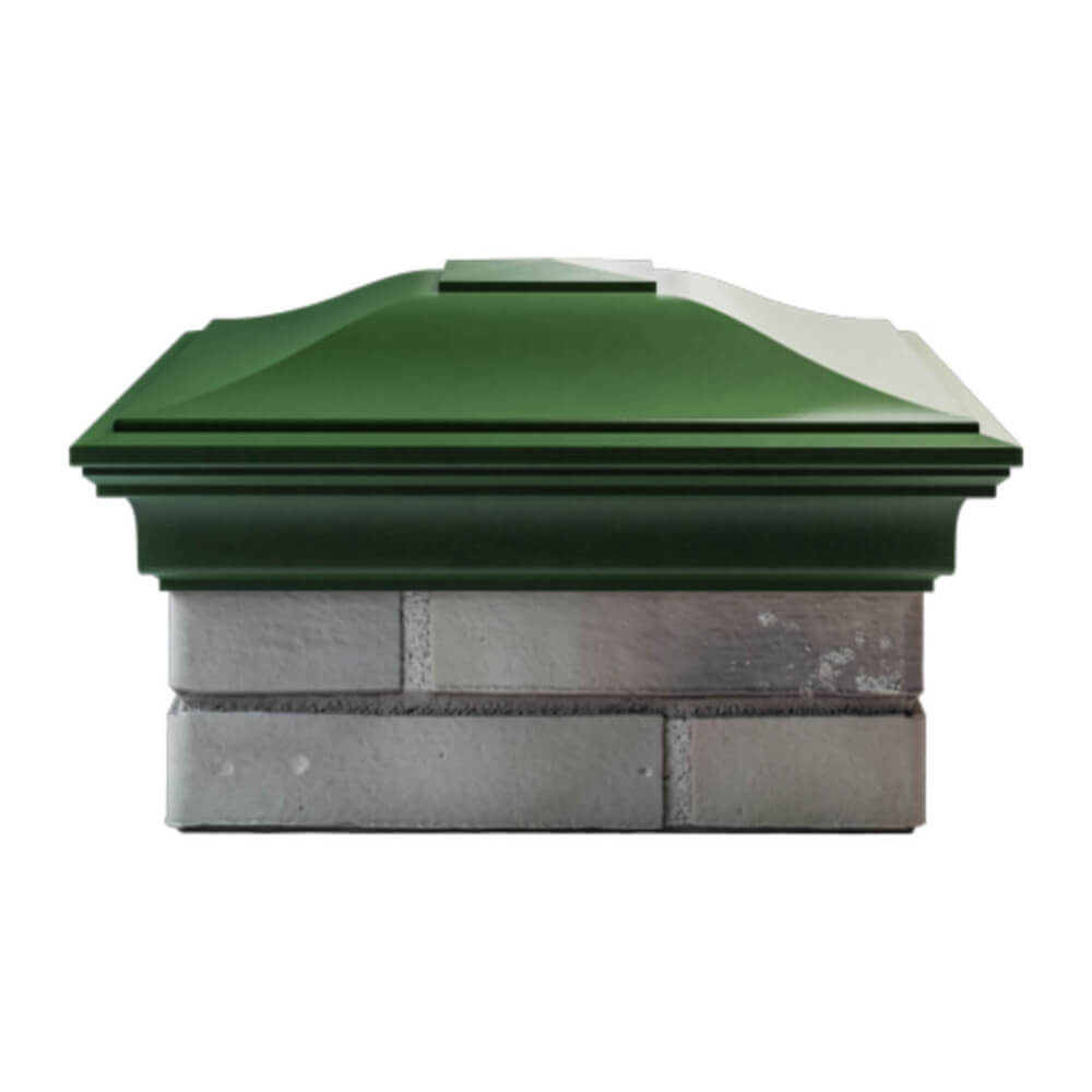 Колпак Zking Монблан Зеленый на столб 1.5х1.5 еврокирпича 0.7НФ (355х355мм) Сочи фото