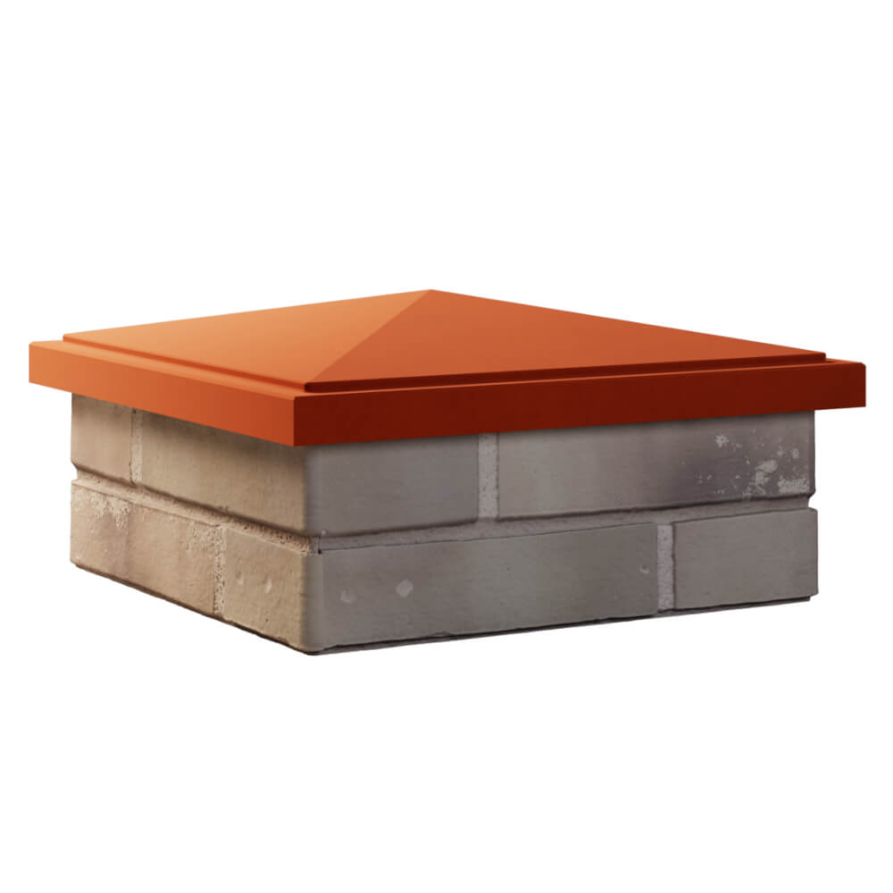 Колпак Zking БонаМоно Красный на столб 1.5х1.5 кирпича (385х385, 400х400мм) в Сочи фото