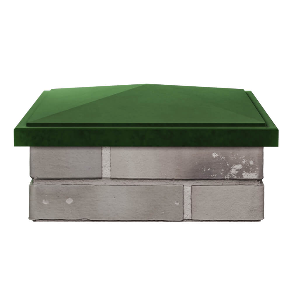 Колпак Zking БонаМоно Зеленый на столб 1.5х1.5 кирпича (385х385, 400х400мм) Сочи фото