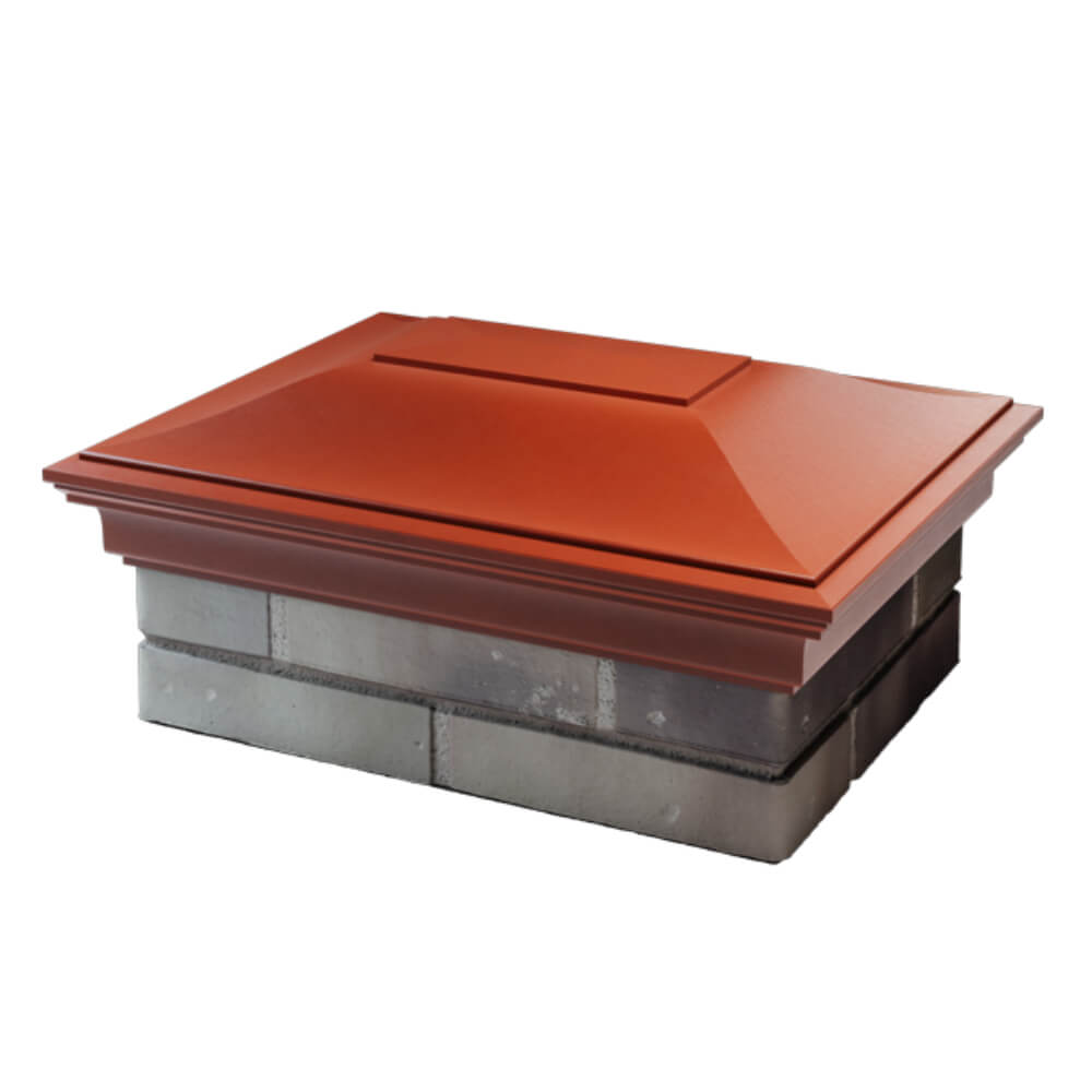 Колпак Zking Монблан Красный на столб 2х1.5 кирпича (515х385мм) в Сочи фото