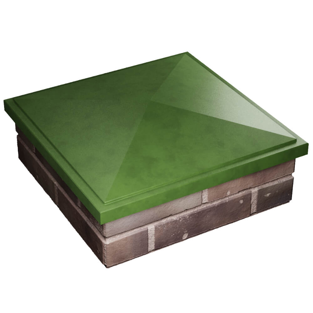 Колпак Zking БонаМоно Зеленый на столб 2х2 кирпича (515х515, 530х530мм) в Сочи фото