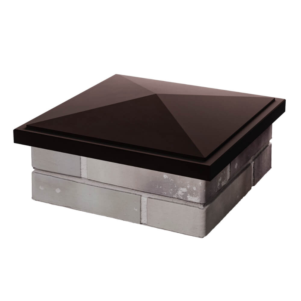 Колпак Zking БонаМоно Коричневый на столб 1.5х1.5 кирпича (385х385, 400х400мм) в Сочи фото