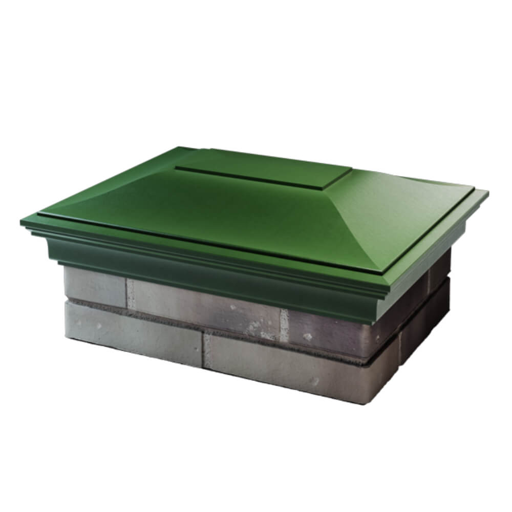 Колпак Zking Монблан Зеленый на столб 2х1.5 кирпича (515х385мм) в Сочи фото