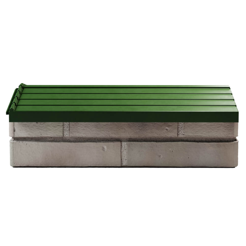 Парапет Zking Бона ХайТек Зеленый с посадкой на 1 кирпич (200/225/255мм) в Сочи фото