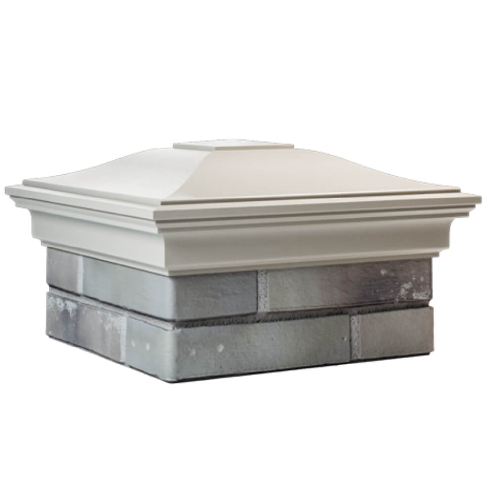 Колпак Zking Монблан Бежевый на столб 1.5х1.5 кирпича (385х385мм) в Сочи фото