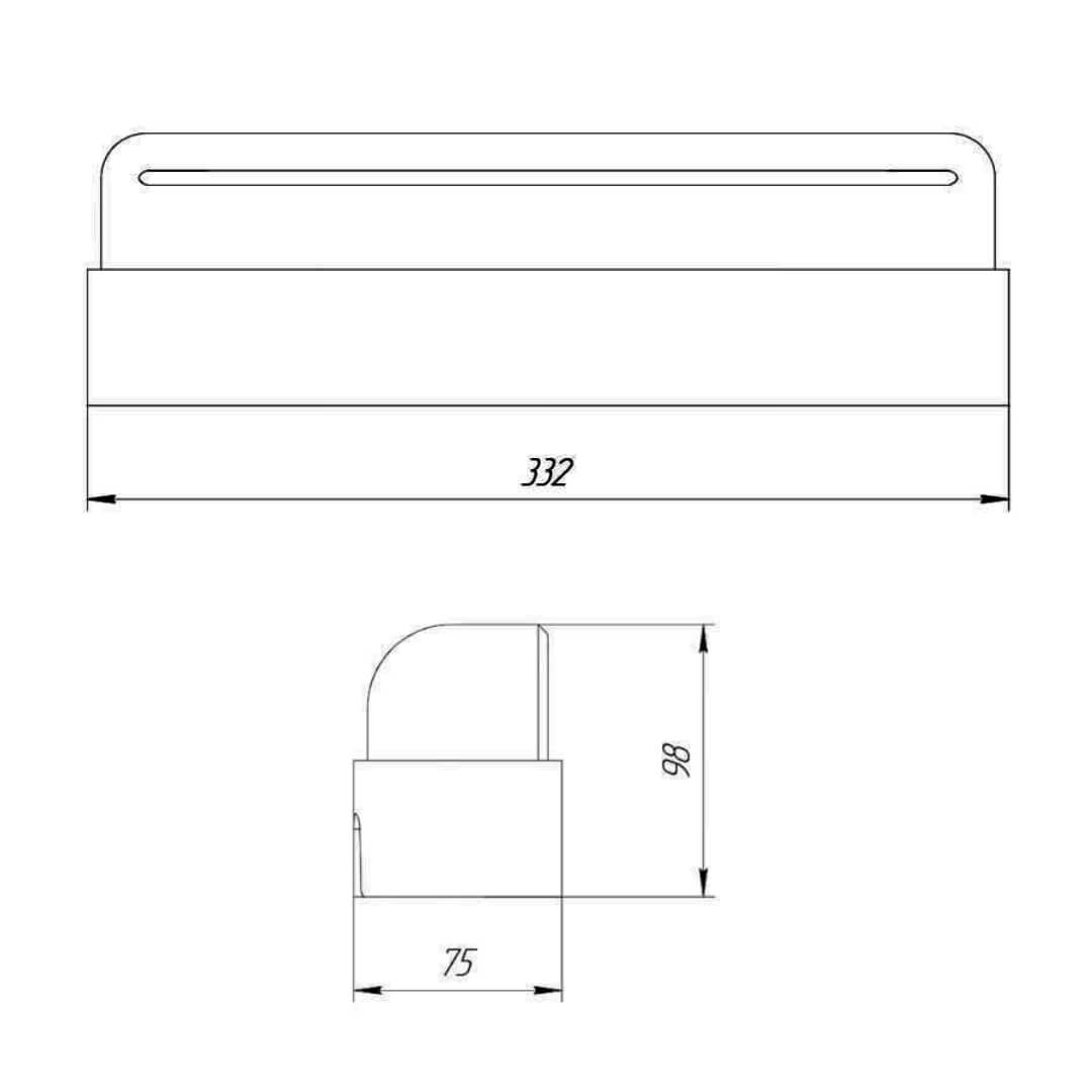 LED Светильник для шаговой плиты STONE Светлая Галька 330х75х98мм в Сочи фото