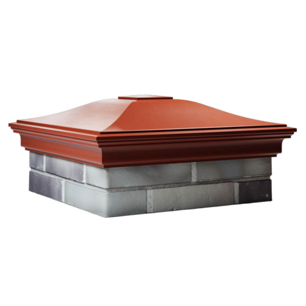 Колпак Zking Монблан Красный на столб 2х2 кирпича (515х515мм) в Сочи фото