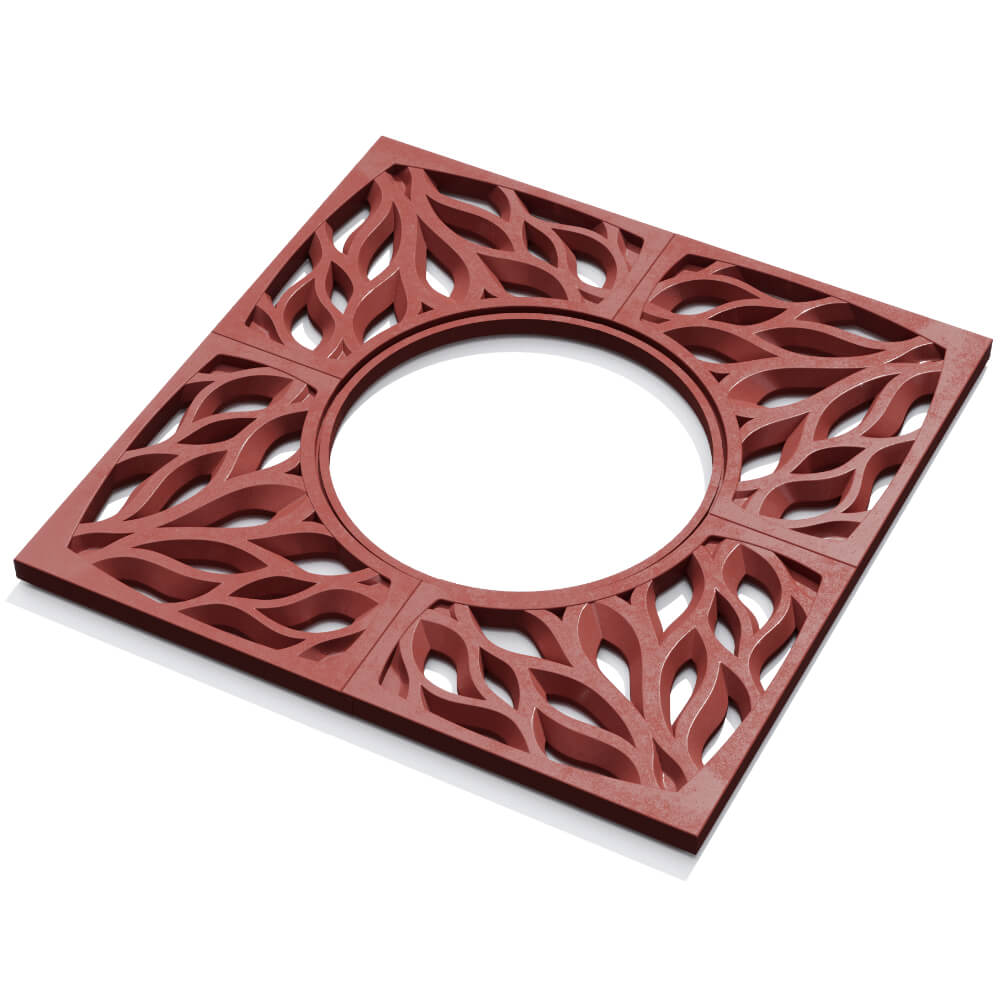 Приствольная решетка для дерева ZKING CRUST 1.2х1.2м Красная в Сочи фото