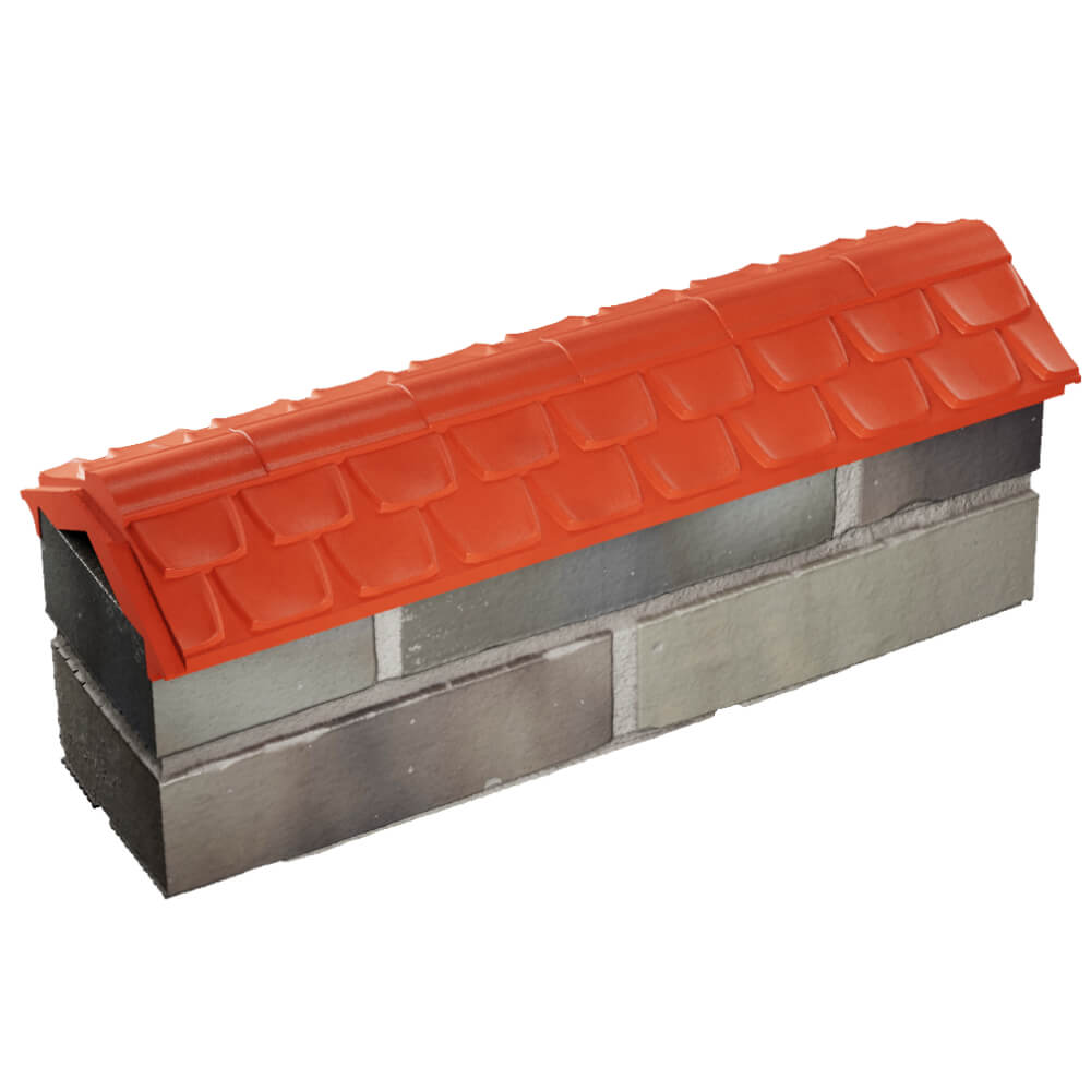 Парапет Zking Эльбрус Красный с посадкой на 0.5 кирпича (130мм) в Сочи фото