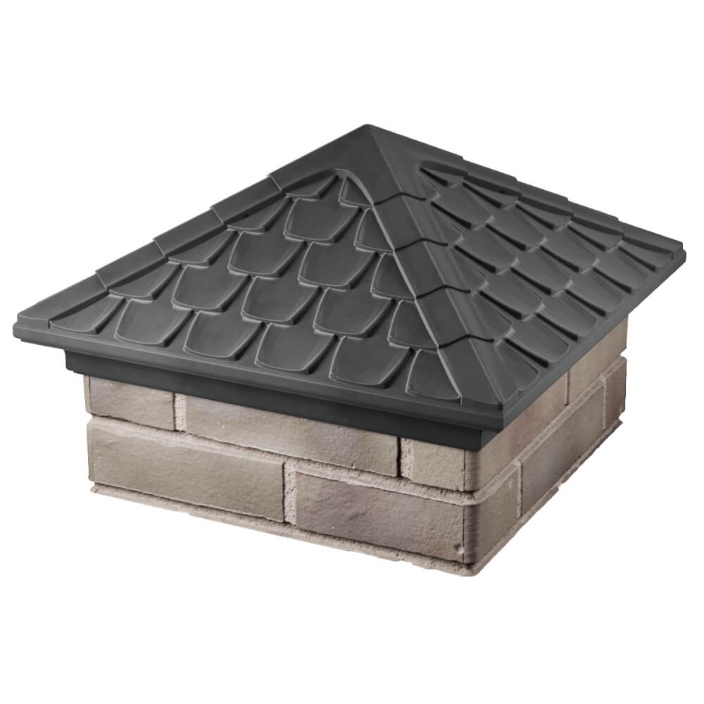 Колпак Zking Эльбрус Серый на столб 1.5х1.5 кирпича (385х385мм) в Сочи фото