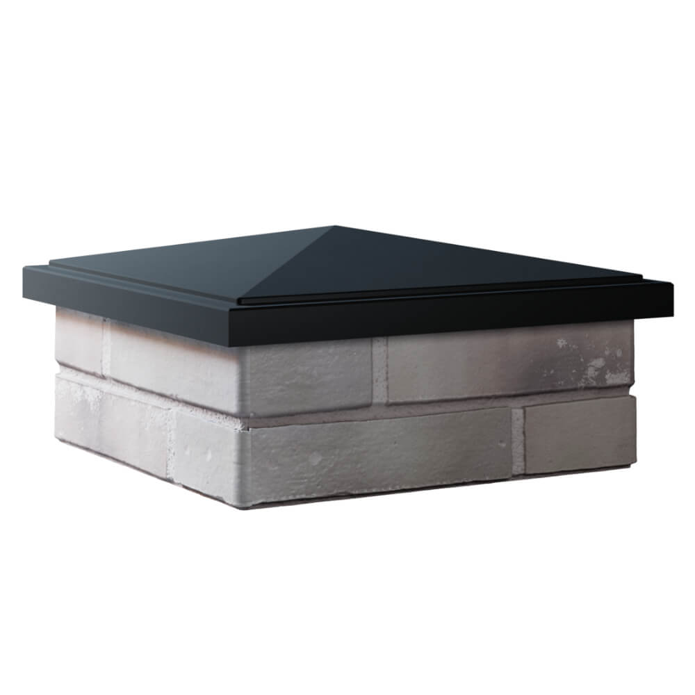 Колпак Zking БонаМоно Черный на столб 1.5х1.5 кирпича (385х385, 400х400мм) в Сочи фото