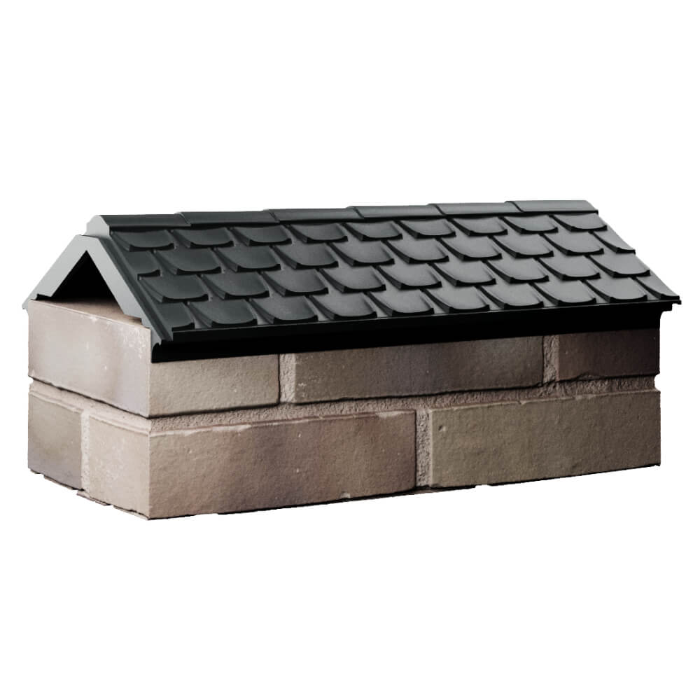 Парапет Zking Эльбрус Черный с посадкой на 1 кирпич (255мм) Сочи фото