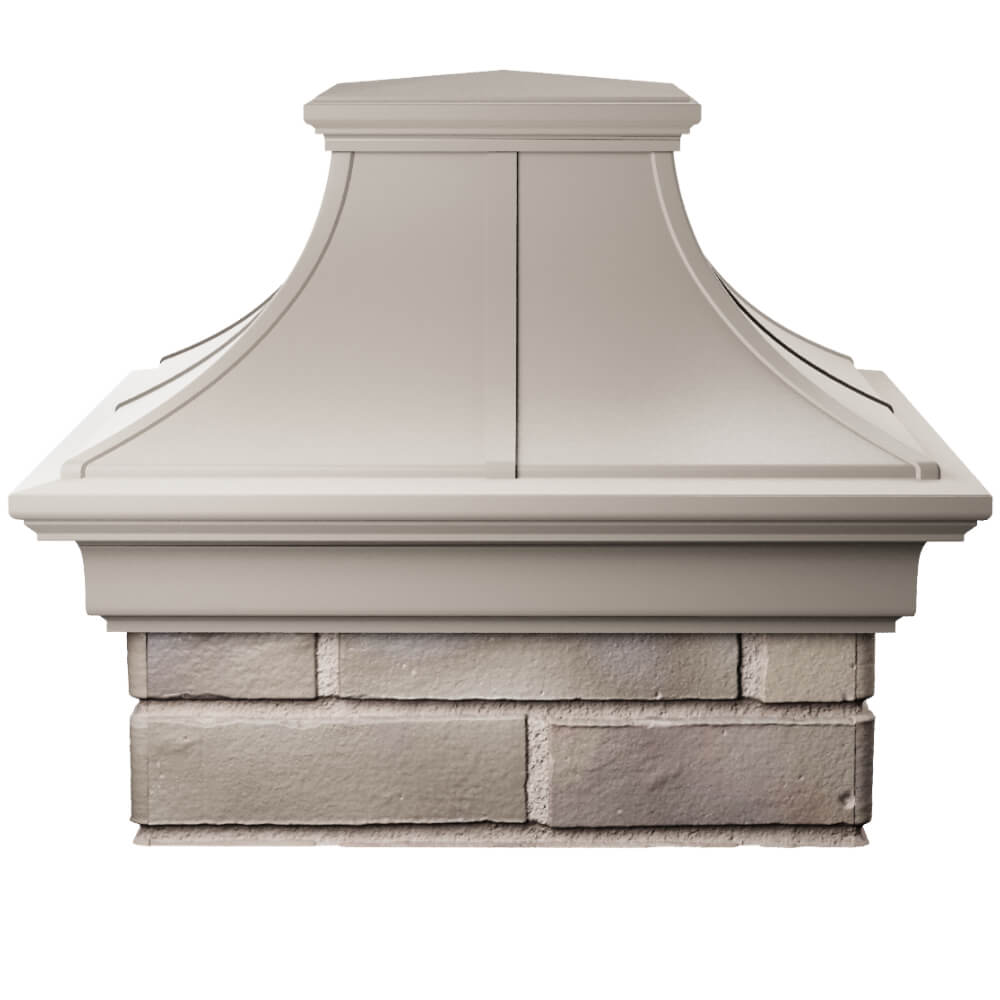 Колпак Zking Монблан Премиум Бежевый на столб 1.5х1.5 кирпича (385х385мм) Сочи фото