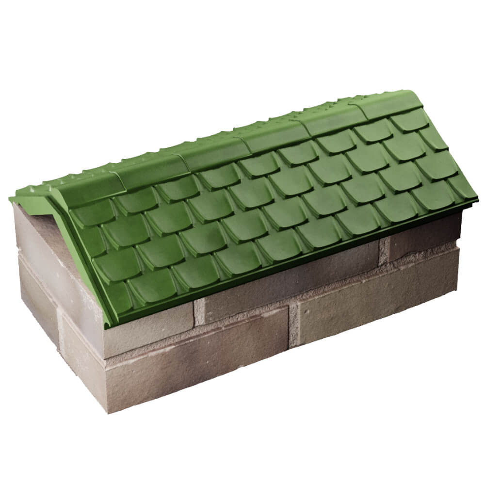 Парапет Zking Эльбрус Зеленый с посадкой на 1 кирпич (255мм) в Сочи фото