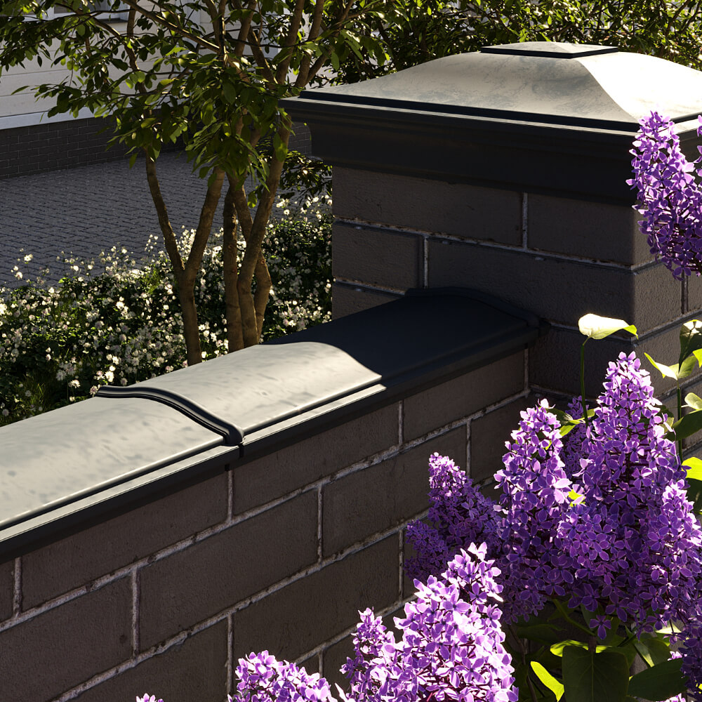 Парапет Zking Монблан Черный посадка на 0.5 кирпича (130мм) в Сочи фото