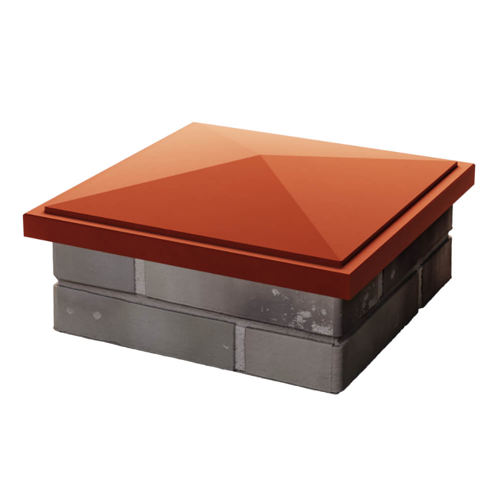 Колпак Zking БонаМоно Красный на столб 1.5х1.5 кирпича (385х385, 400х400мм) в Сочи фото