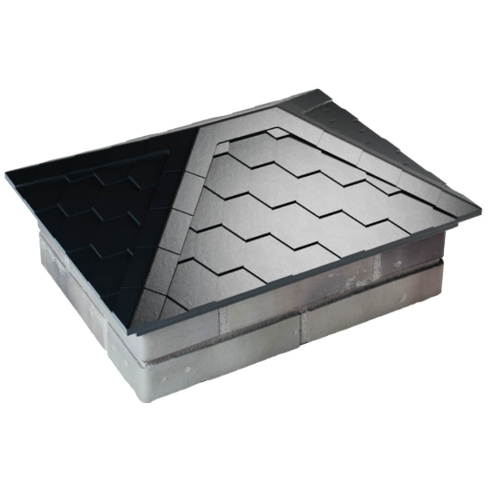 Колпак Zking Эверест Черный на столб 2х1.5 кирпича (520х390мм) Сочи фото