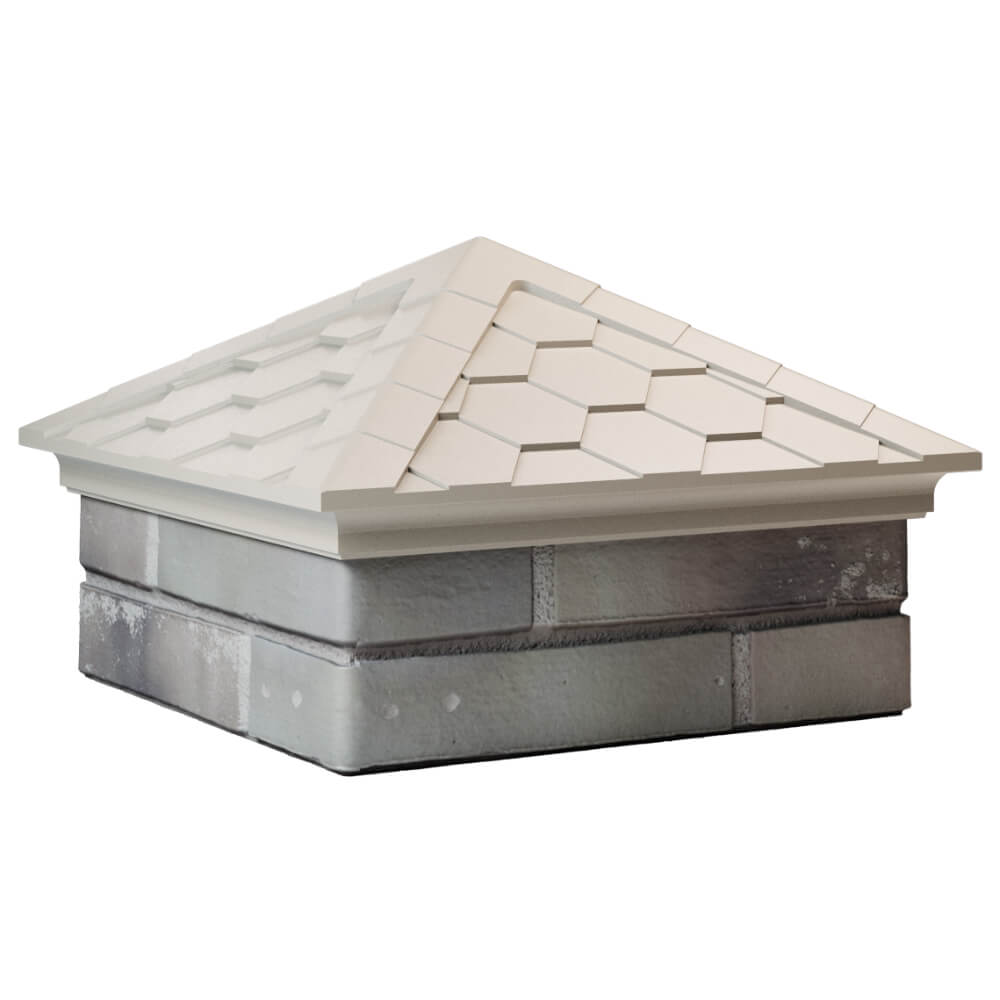 Колпак Zking Эверест Бежевый на столб 1.5х1.5 кирпича (390х390мм) в Сочи фото