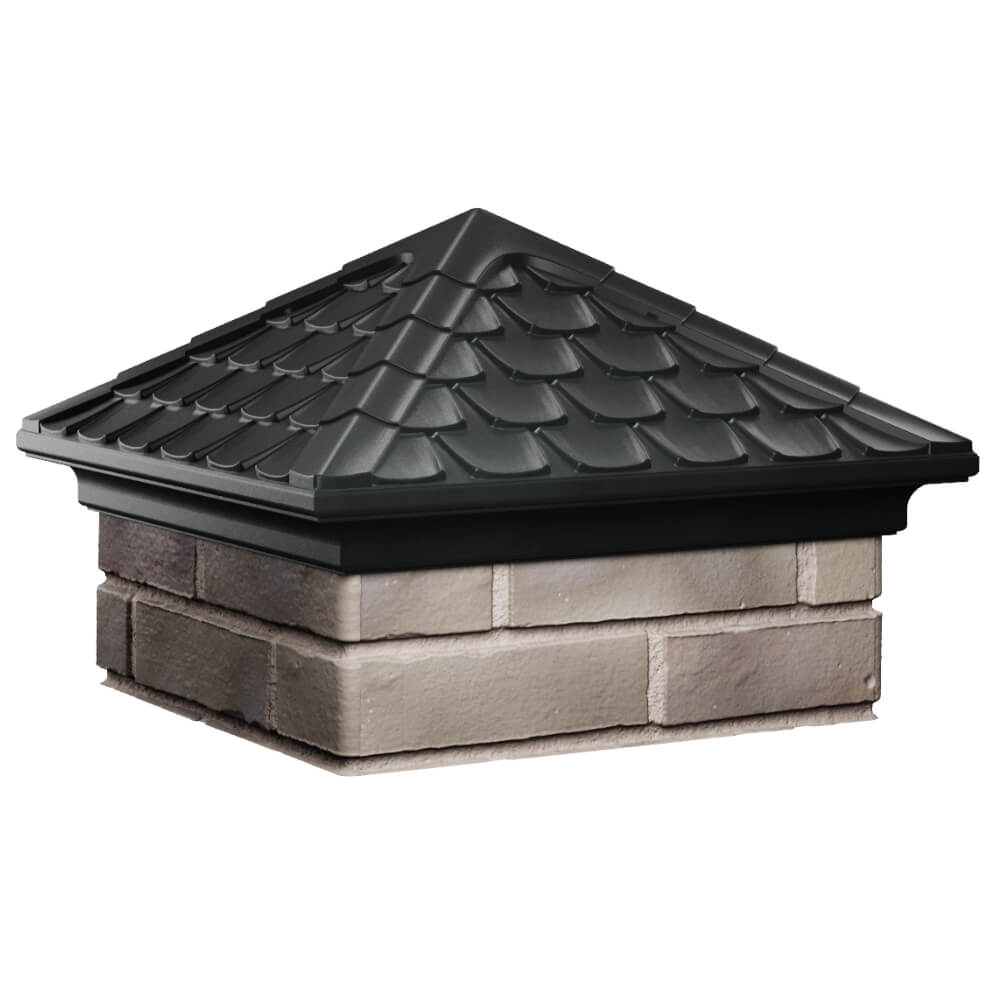 Колпак Zking Эльбрус Черный на столб 1.5х1.5 кирпича (385х385мм) в Сочи фото