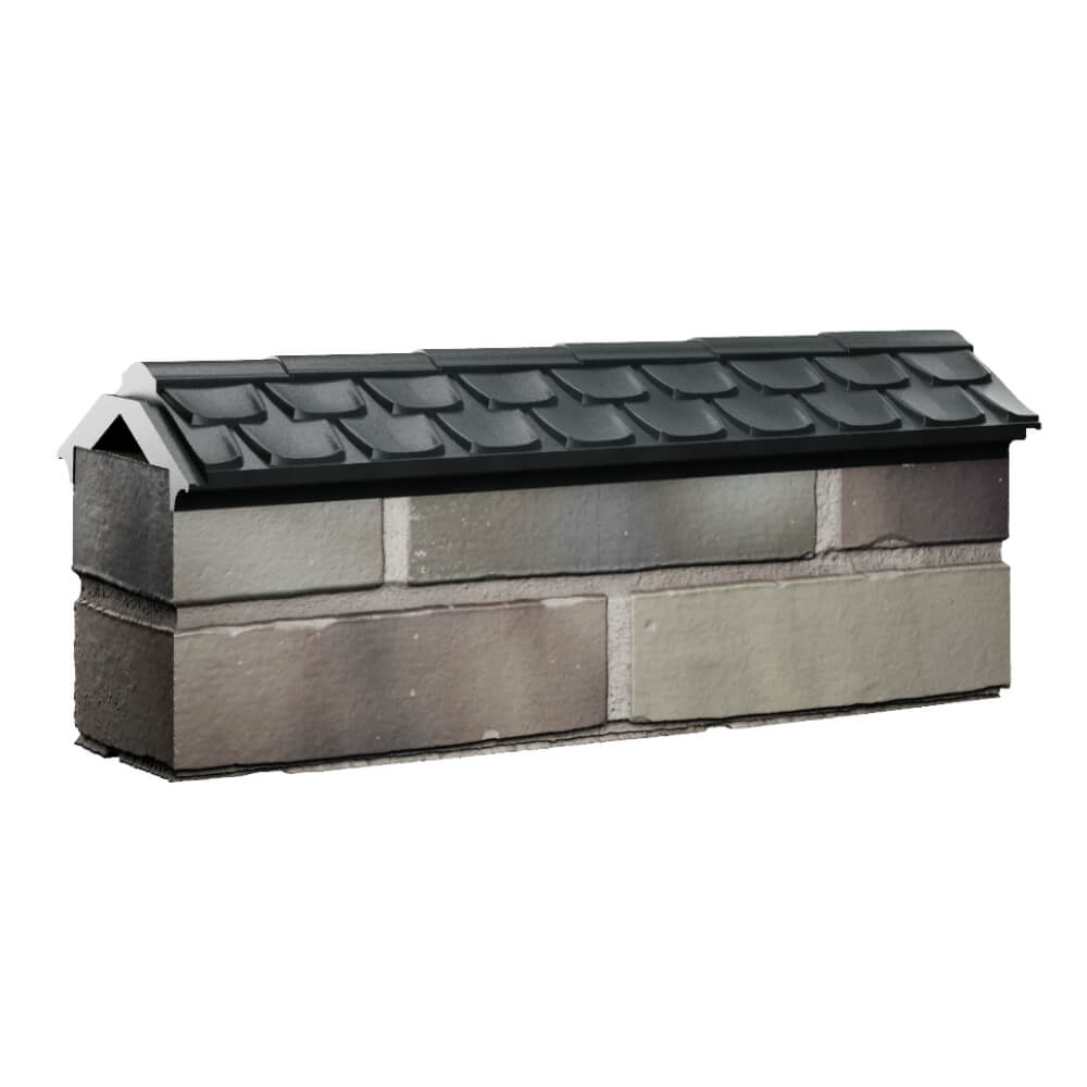 Парапет Zking Эльбрус Черный с посадкой на 0.5 кирпича (130мм) Сочи фото