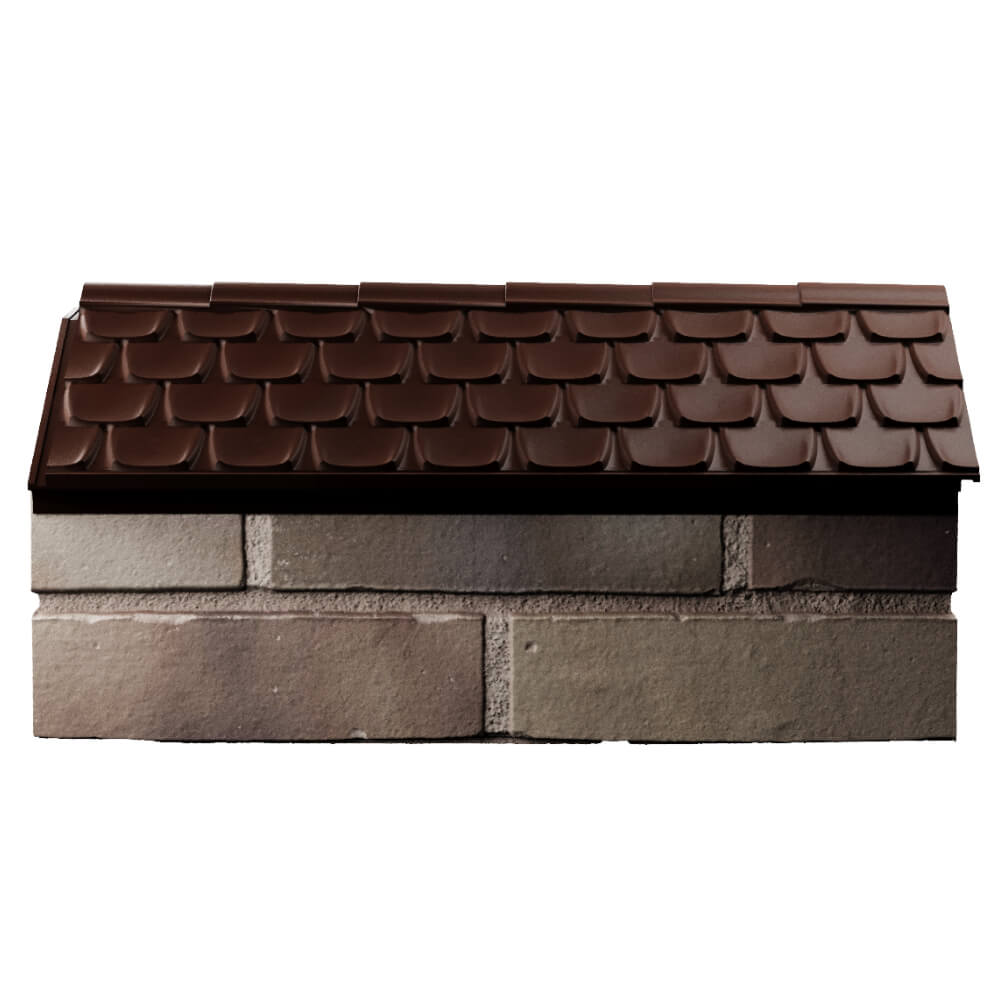 Парапет Zking Эльбрус Коричневый с посадкой на 1 кирпич (255мм) в Сочи фото