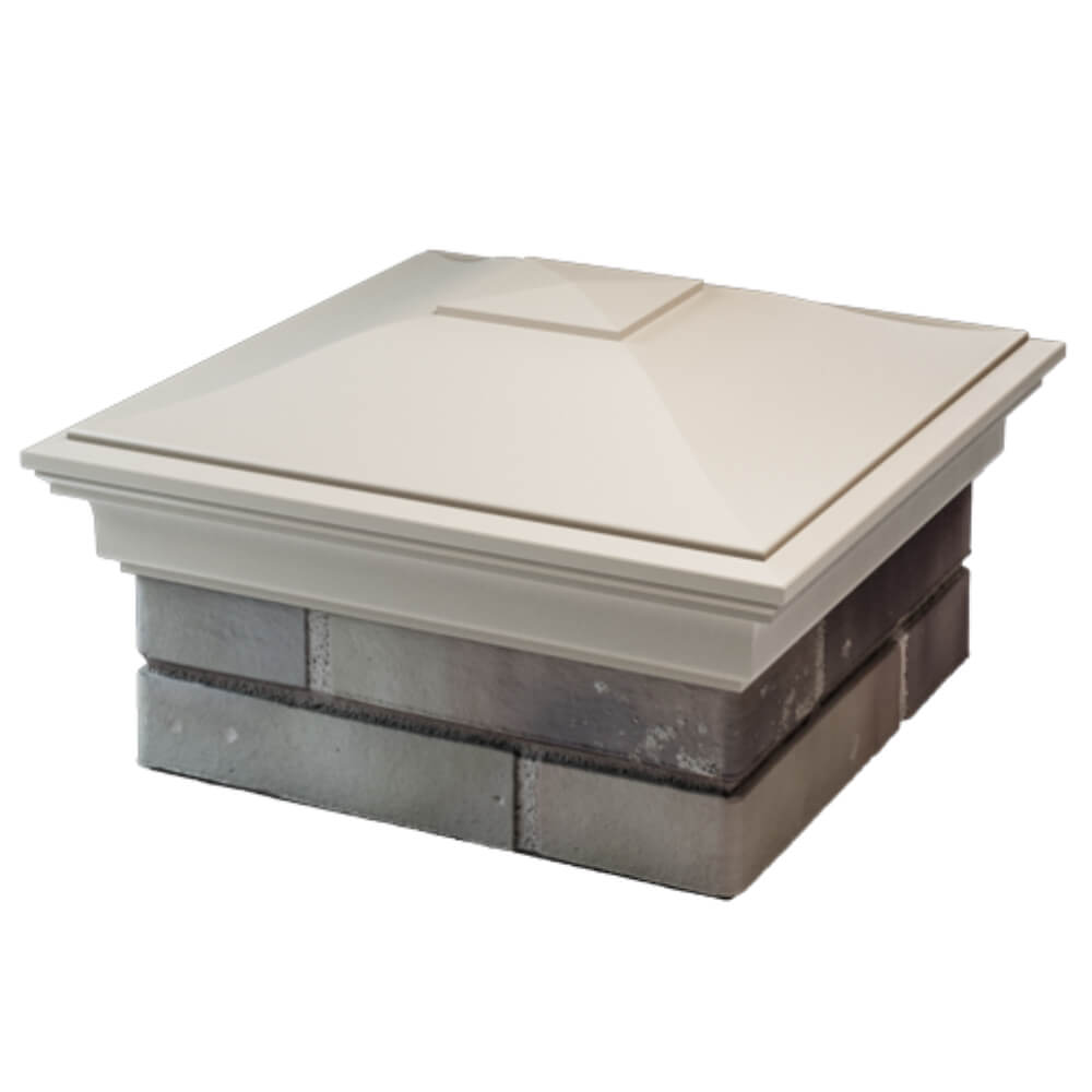 Колпак Zking Монблан Бежевый на столб 1.5х1.5 кирпича (385х385мм) в Сочи фото