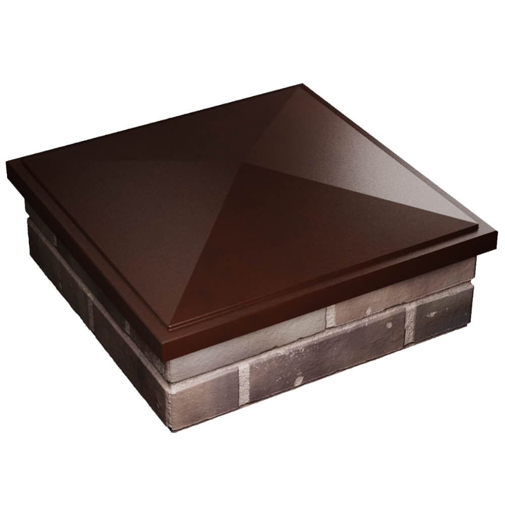 Колпак Zking БонаМоно Коричневый на столб 2х2 кирпича (515х515, 530х530мм) в Сочи фото