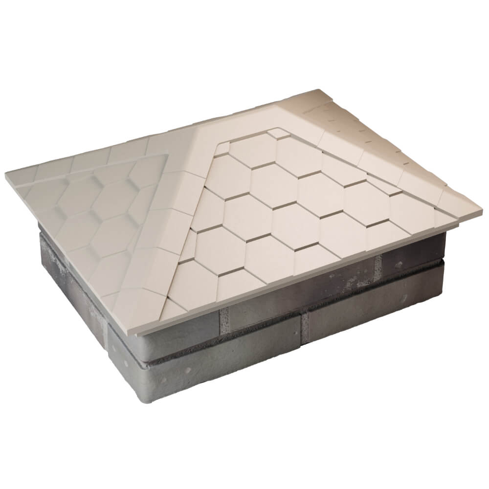 Колпак Zking Эверест Бежевый на столб 2х1.5 кирпича (520х390мм) Сочи фото