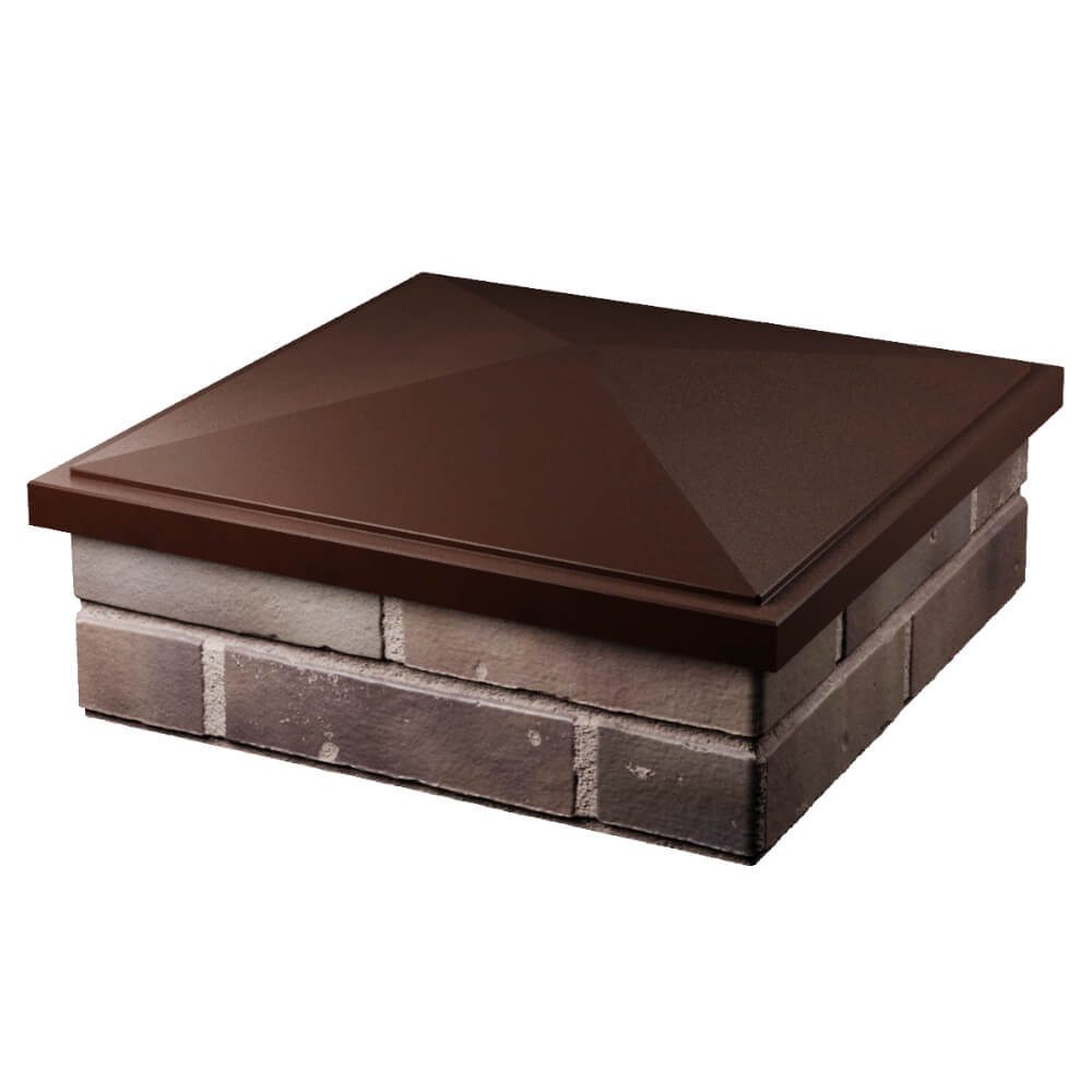 Колпак Zking БонаМоно Коричневый на столб 2х2 кирпича (515х515, 530х530мм) в Сочи фото