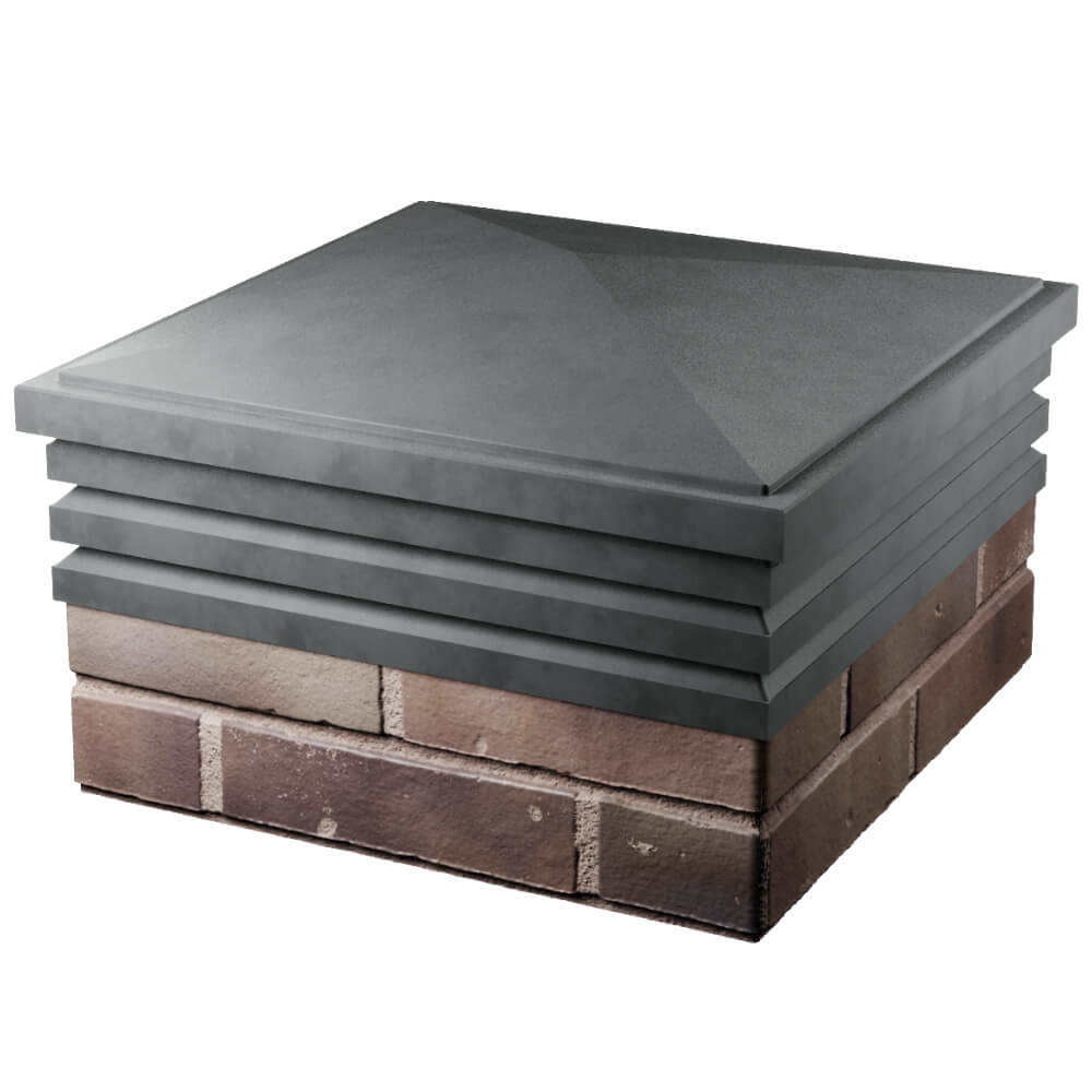 Колпак Zking Бона ХайТек Серый на столб 2х2 кирпича (513х513мм) в Сочи фото