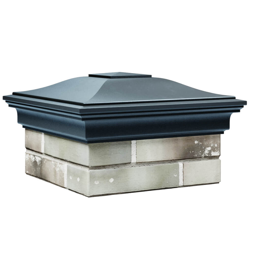 Колпак Zking Монблан Серый на столб 1.5х1.5 кирпича (385х385мм) в Сочи фото