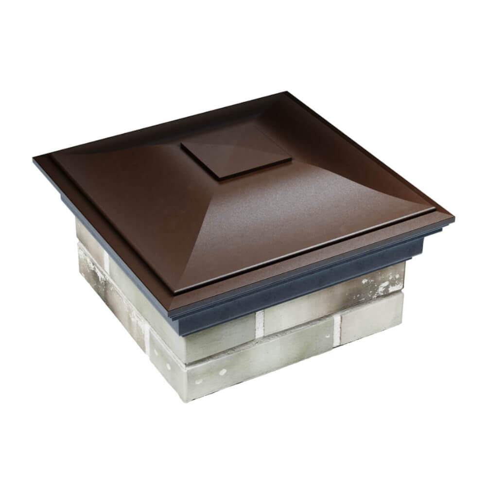 Колпак Zking Монблан Коричневый на столб 1.5х1.5 еврокирпича 0.7НФ (355х355мм) в Сочи фото