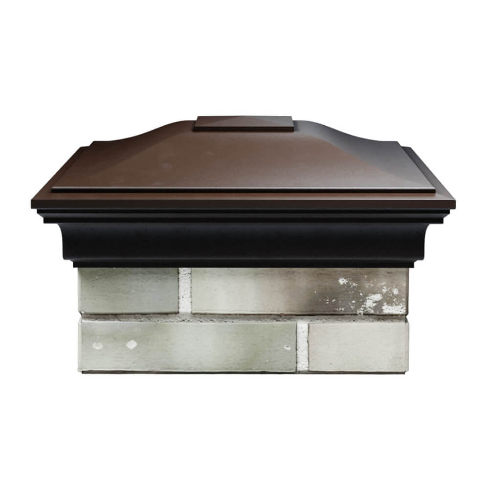 Колпак Zking Монблан Коричневый на столб 1.5х1.5 еврокирпича 0.7НФ (355х355мм) Сочи фото