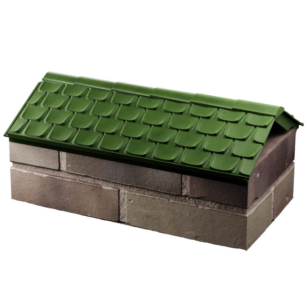 Парапет Zking Эльбрус Зеленый с посадкой на 1 кирпич (255мм) в Сочи фото