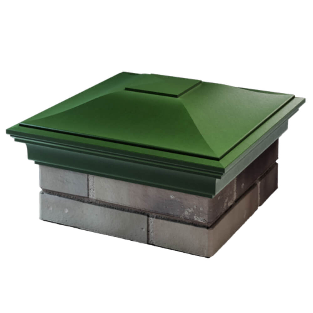 Колпак Zking Монблан Зеленый на столб 1.5х1.5 кирпича (385х385мм) в Сочи фото