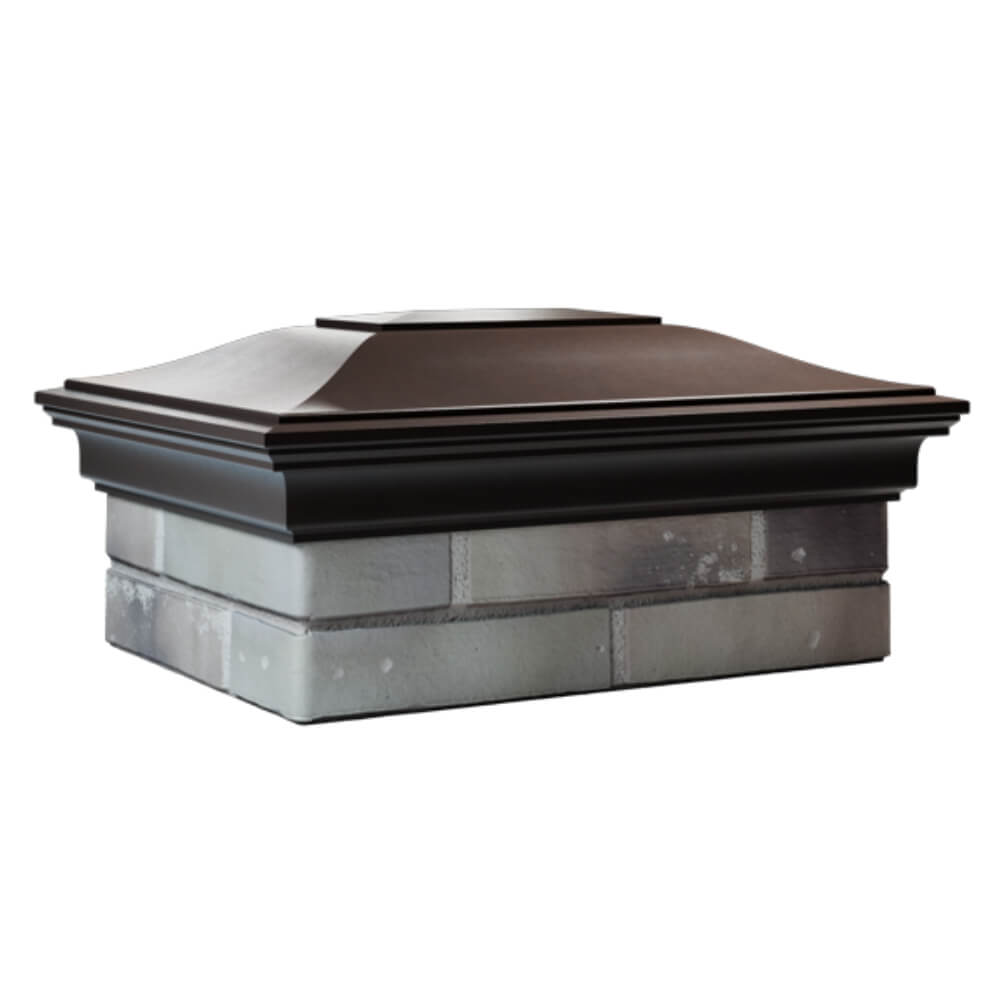 Колпак Zking Монблан Коричневый на столб 2х1.5 кирпича (515х385мм) в Сочи фото