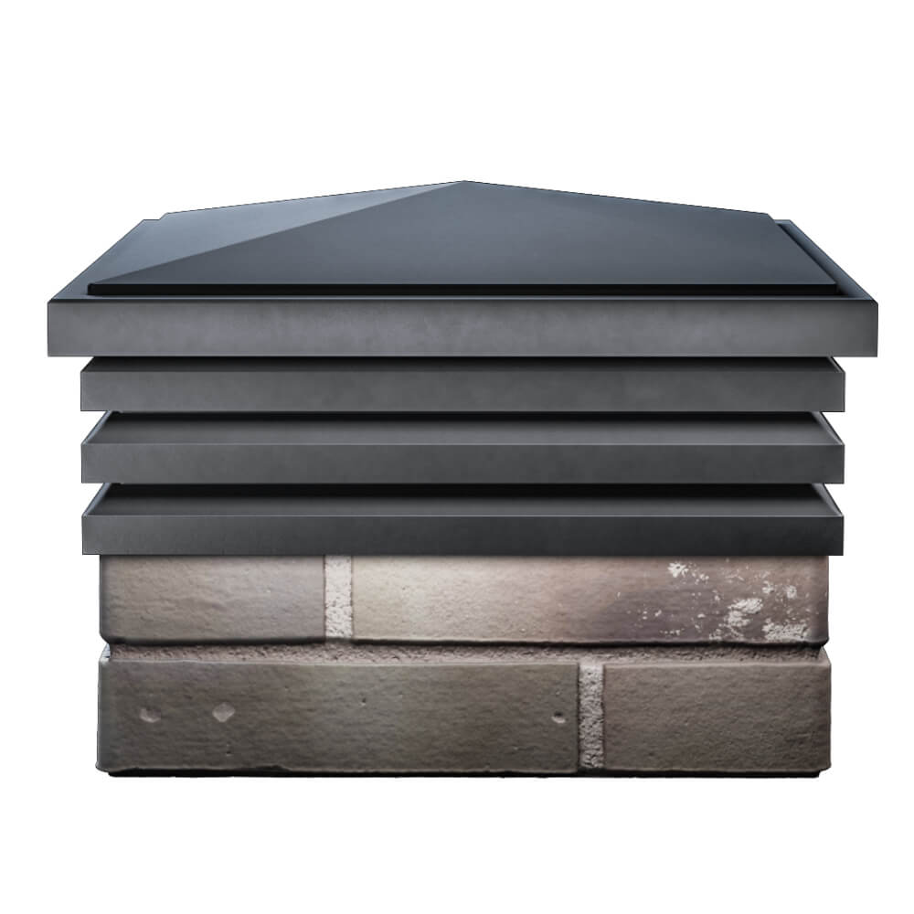 Колпак Zking Бона ХайТек Серый на столб 1.5х1.5 кирпича (385х385мм) Сочи фото