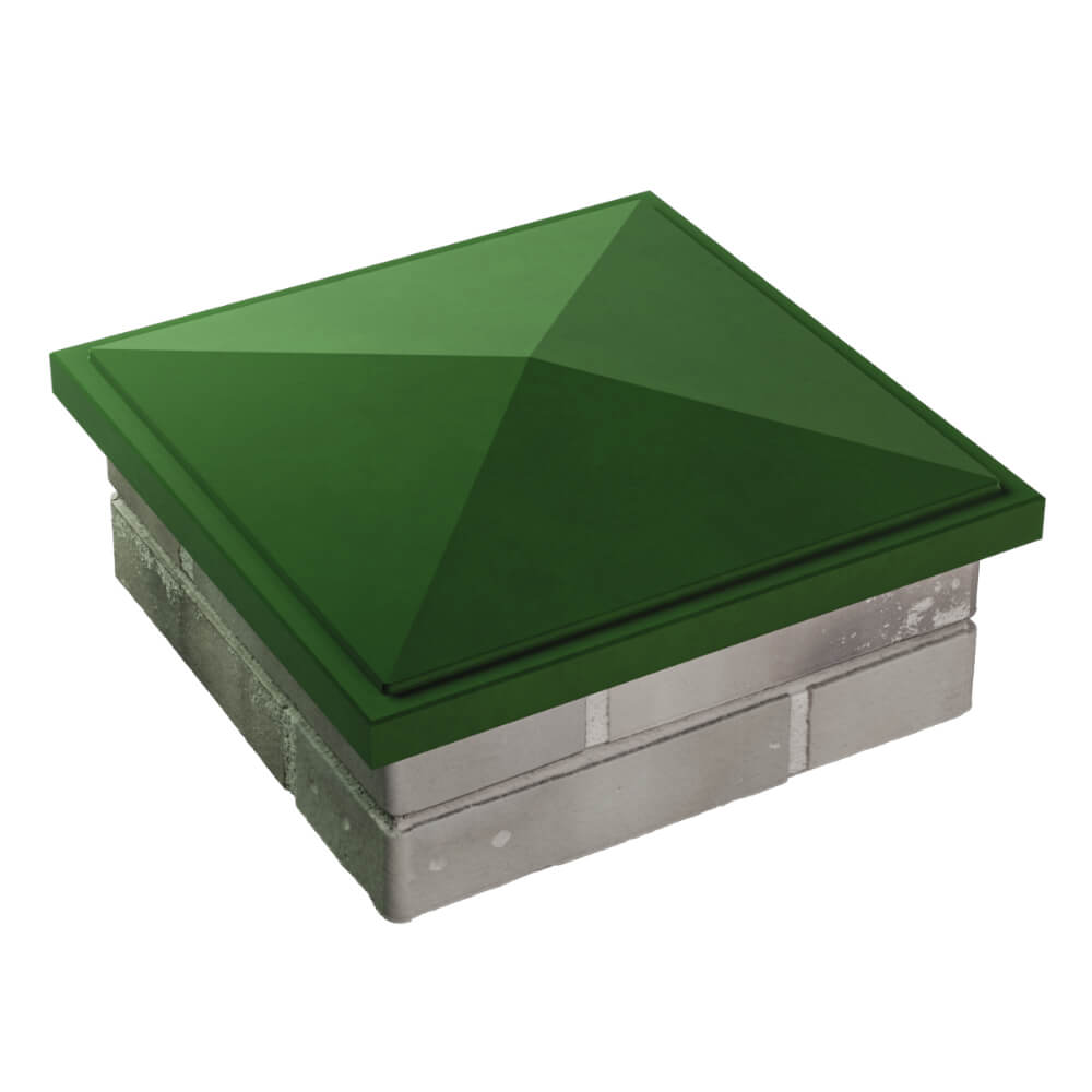 Колпак Zking БонаМоно Зеленый на столб 1.5х1.5 кирпича (385х385, 400х400мм) в Сочи фото