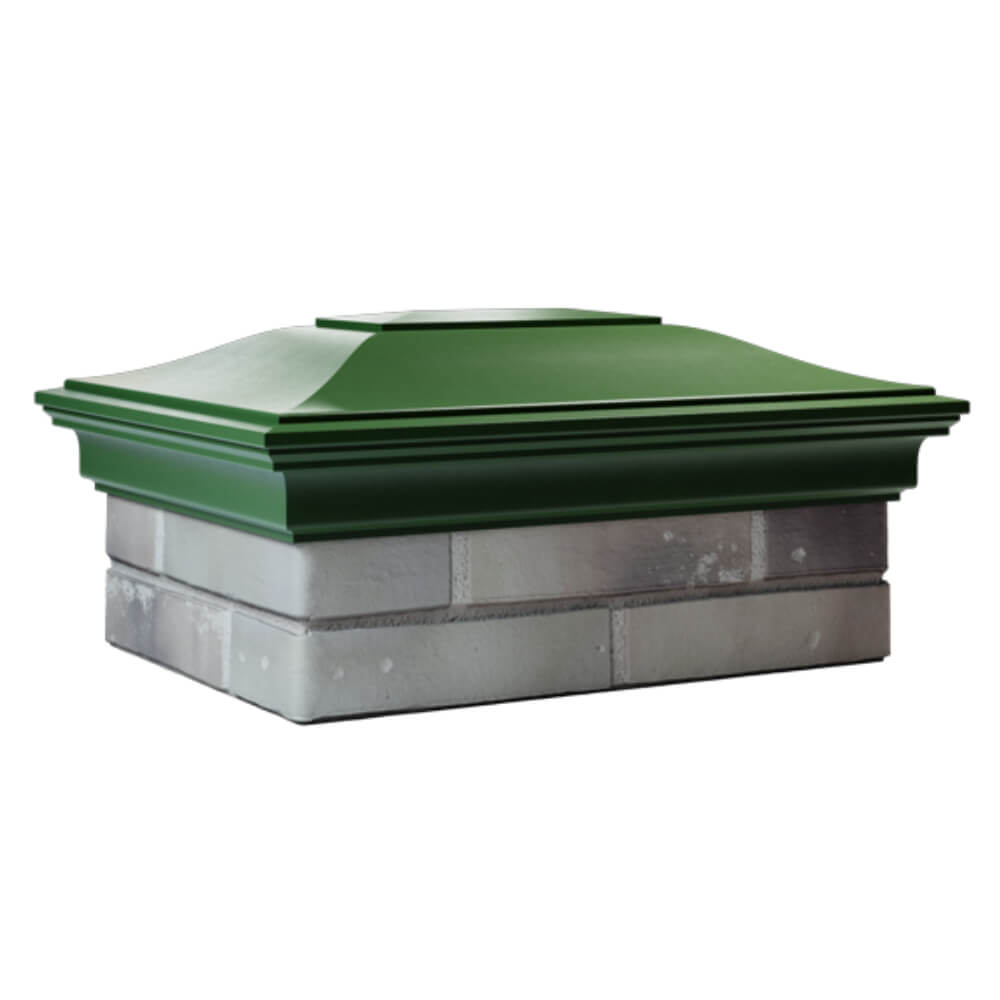 Колпак Zking Монблан Зеленый на столб 2х1.5 кирпича (515х385мм) в Сочи фото