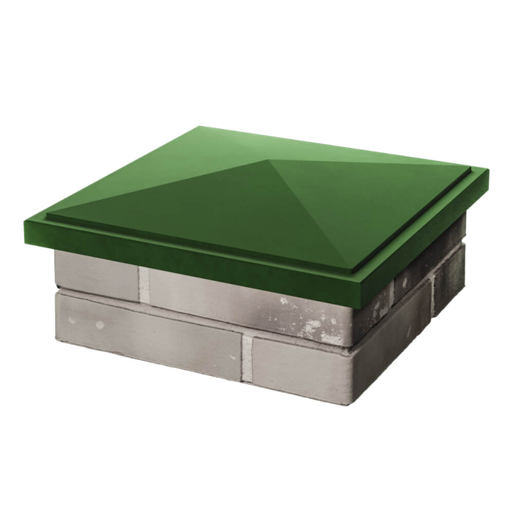 Колпак Zking БонаМоно Зеленый на столб 1.5х1.5 кирпича (385х385, 400х400мм) в Сочи фото