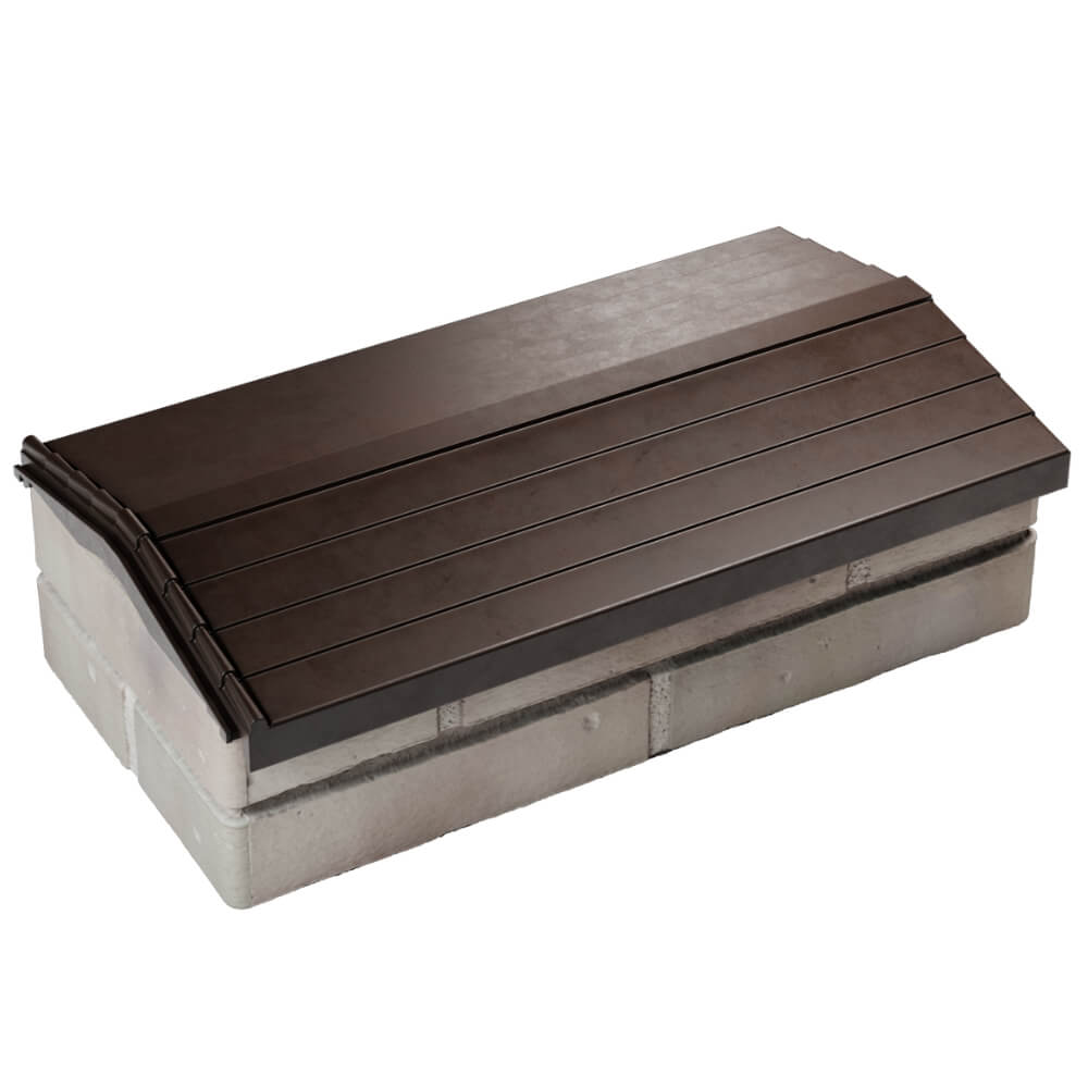 Парапет Zking Бона ХайТек Коричневый с посадкой на 1 кирпич (200/225/255мм) в Сочи фото