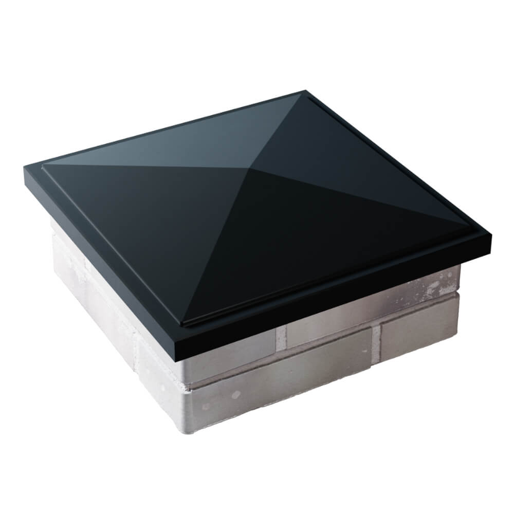 Колпак Zking БонаМоно Черный на столб 1.5х1.5 кирпича (385х385, 400х400мм) в Сочи фото