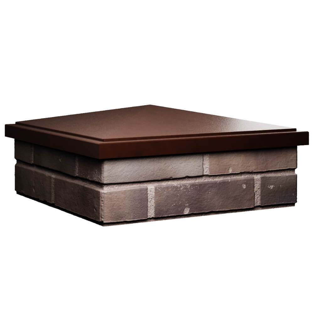 Колпак Zking БонаМоно Коричневый на столб 2х2 кирпича (515х515, 530х530мм) в Сочи фото