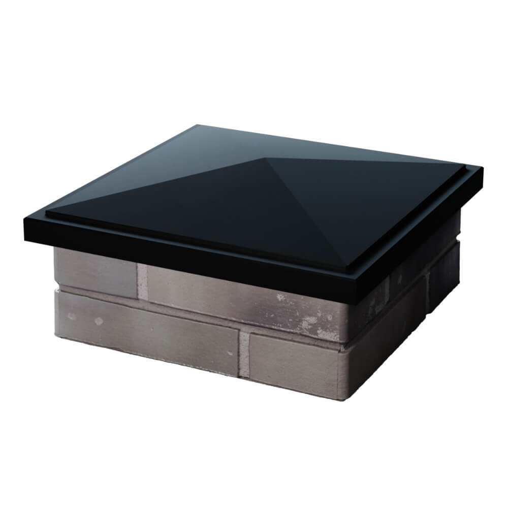 Колпак Zking БонаМоно Черный на столб 1.5х1.5 кирпича (385х385, 400х400мм) в Сочи фото