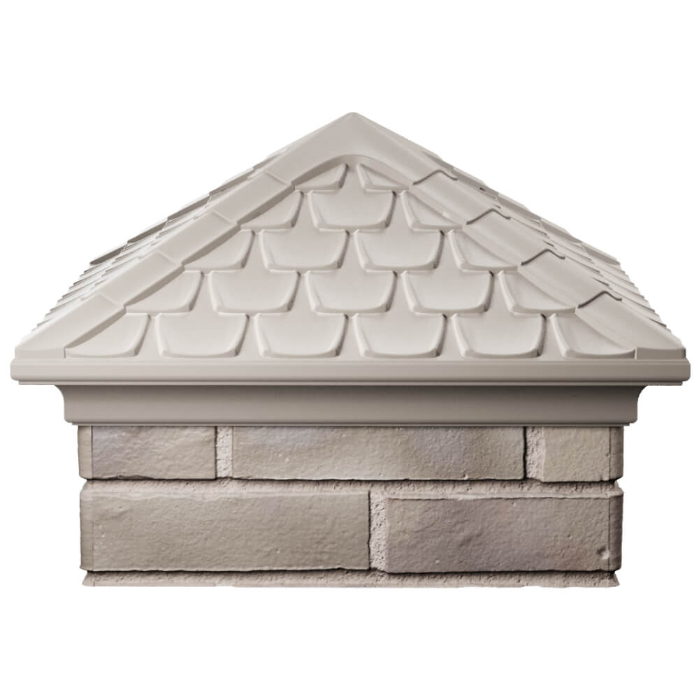 Колпак Zking Эльбрус Бежевый на столб 1.5х1.5 кирпича (385х385мм) Сочи фото